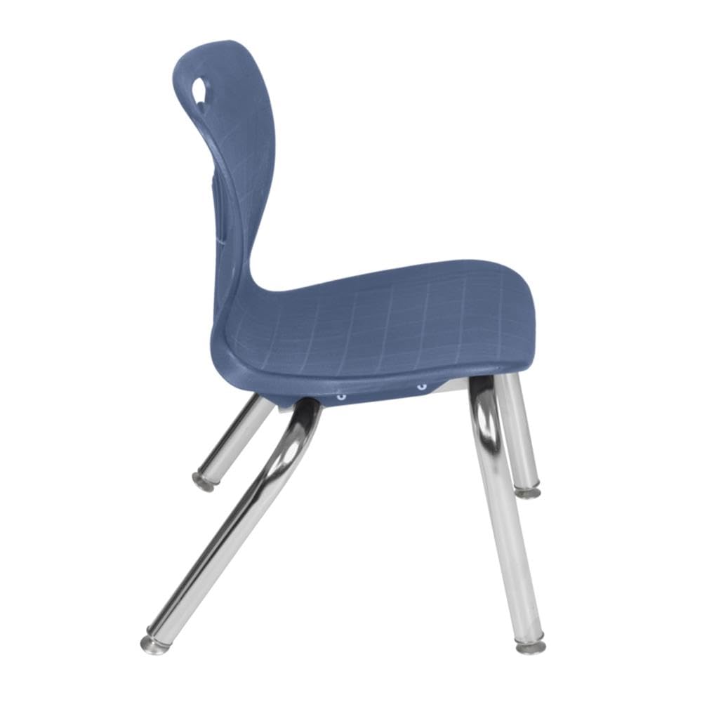 30" Square Mobile Table with 4 Blue Stackable Chairs G5940
