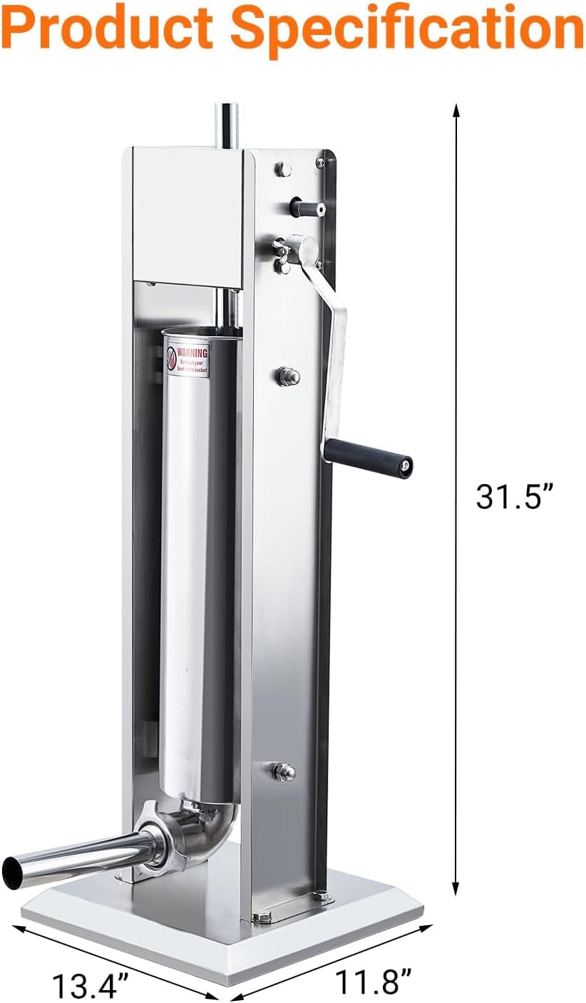 15L Sausage Stuffer with 5 Stainless Steel Tubes F850