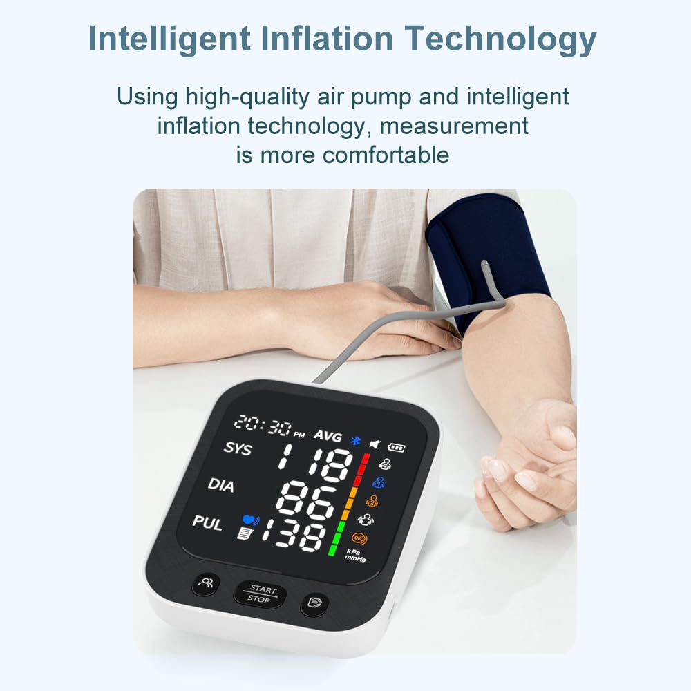 Automatic Upper Arm Blood Pressure Monitor with Large LED Screen and Adjustable Cuff P25980