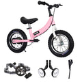 2 in 1 Balance Bike with Pedal Kit, Training Wheels, Brakes F27733