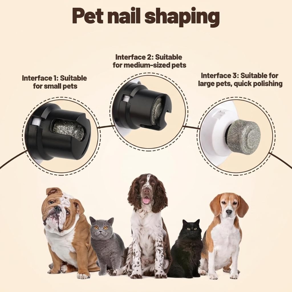 Dog Nail Grinder with Dual LED, 3 Speeds and 2000mAh Battery S245