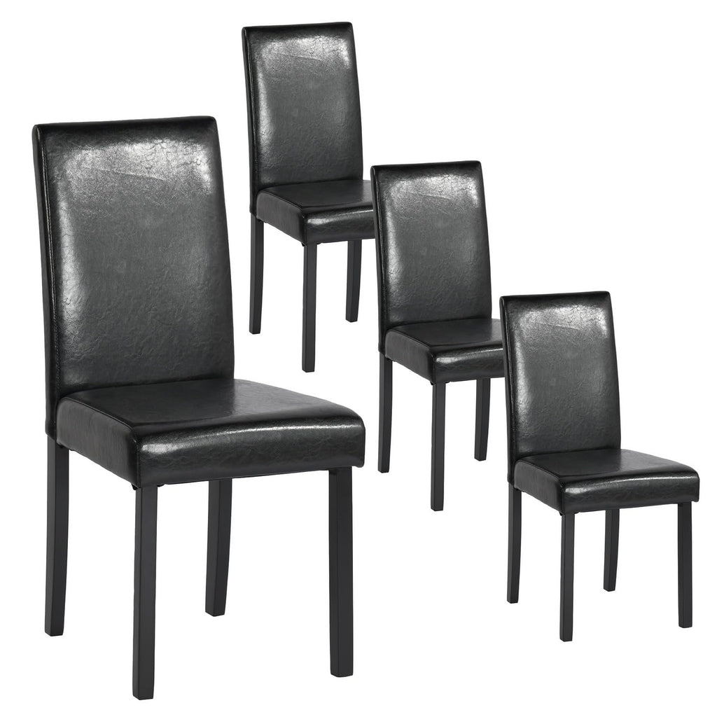 Upholstered PU Leather Dining Chairs Set of 4 J5500