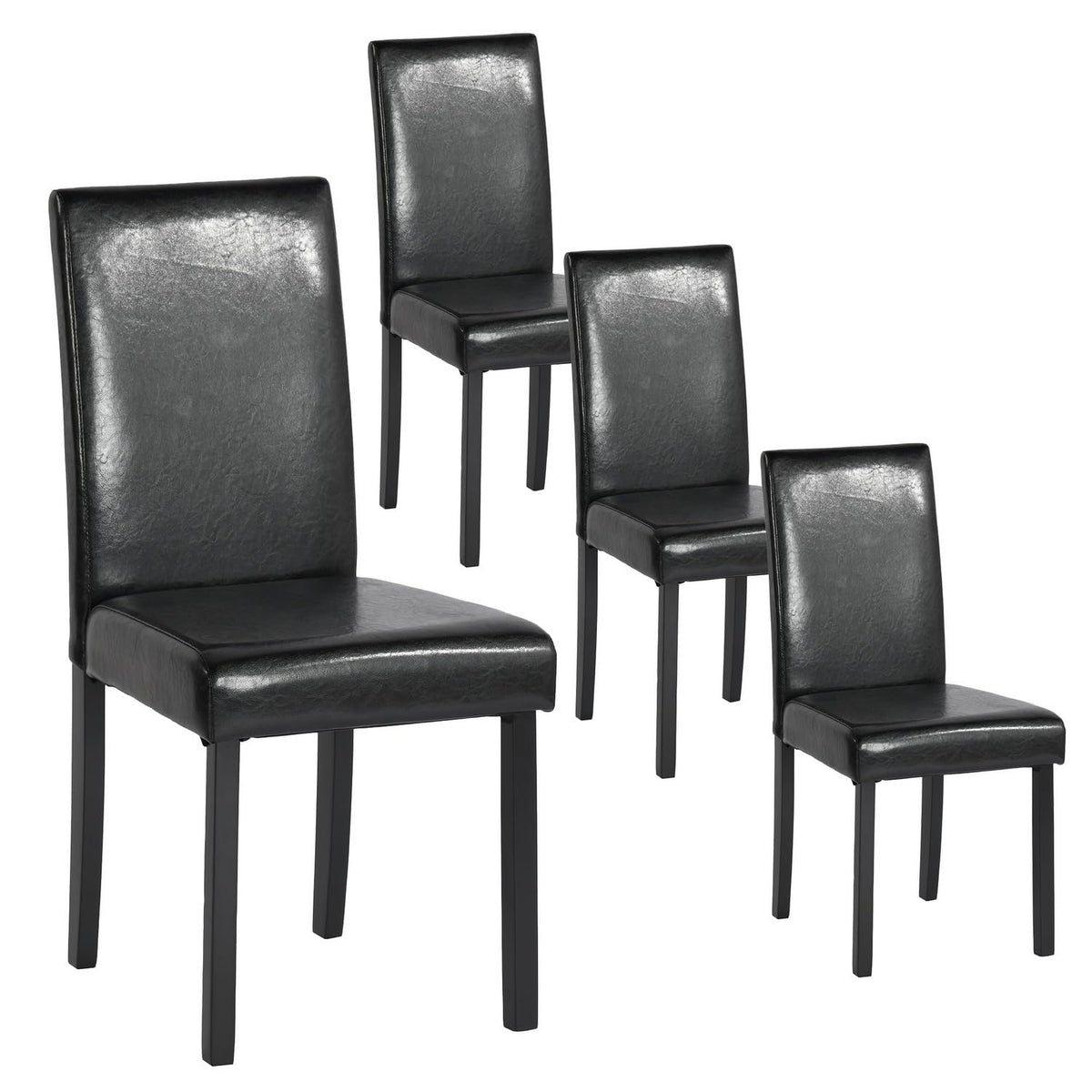 Upholstered PU Leather Dining Chairs Set of 4 J5500