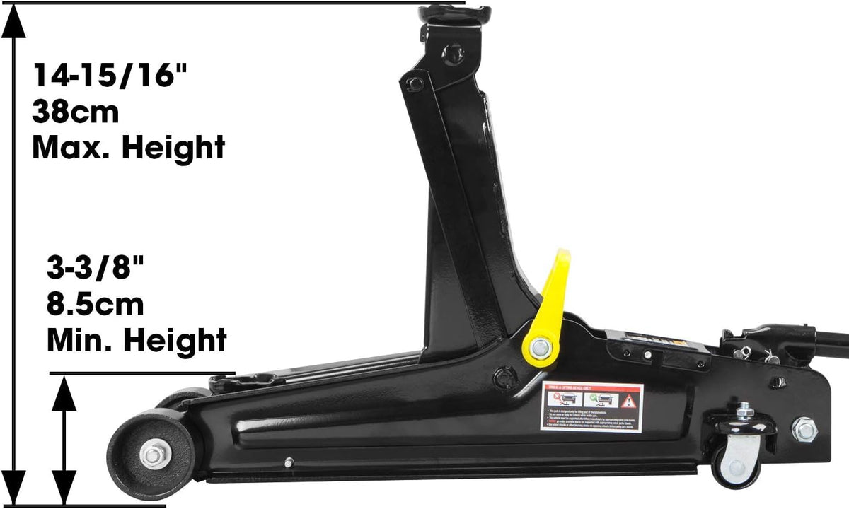2.5 Ton Low Profile Hydraulic Trolley Jack, Black F39905