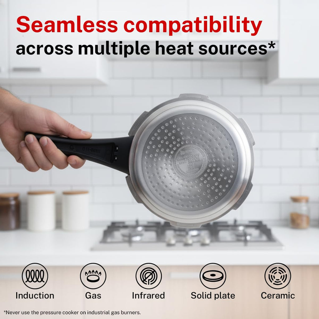 2L+3L+5L Aluminium Pressure Cooker Set with 2 Lids A99548