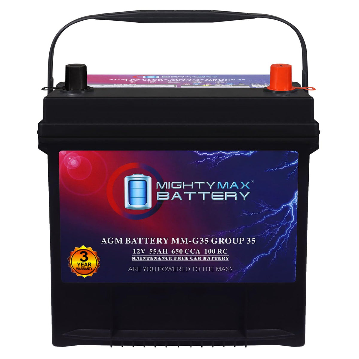 12V 55Ah AGM Replacement Battery K7445