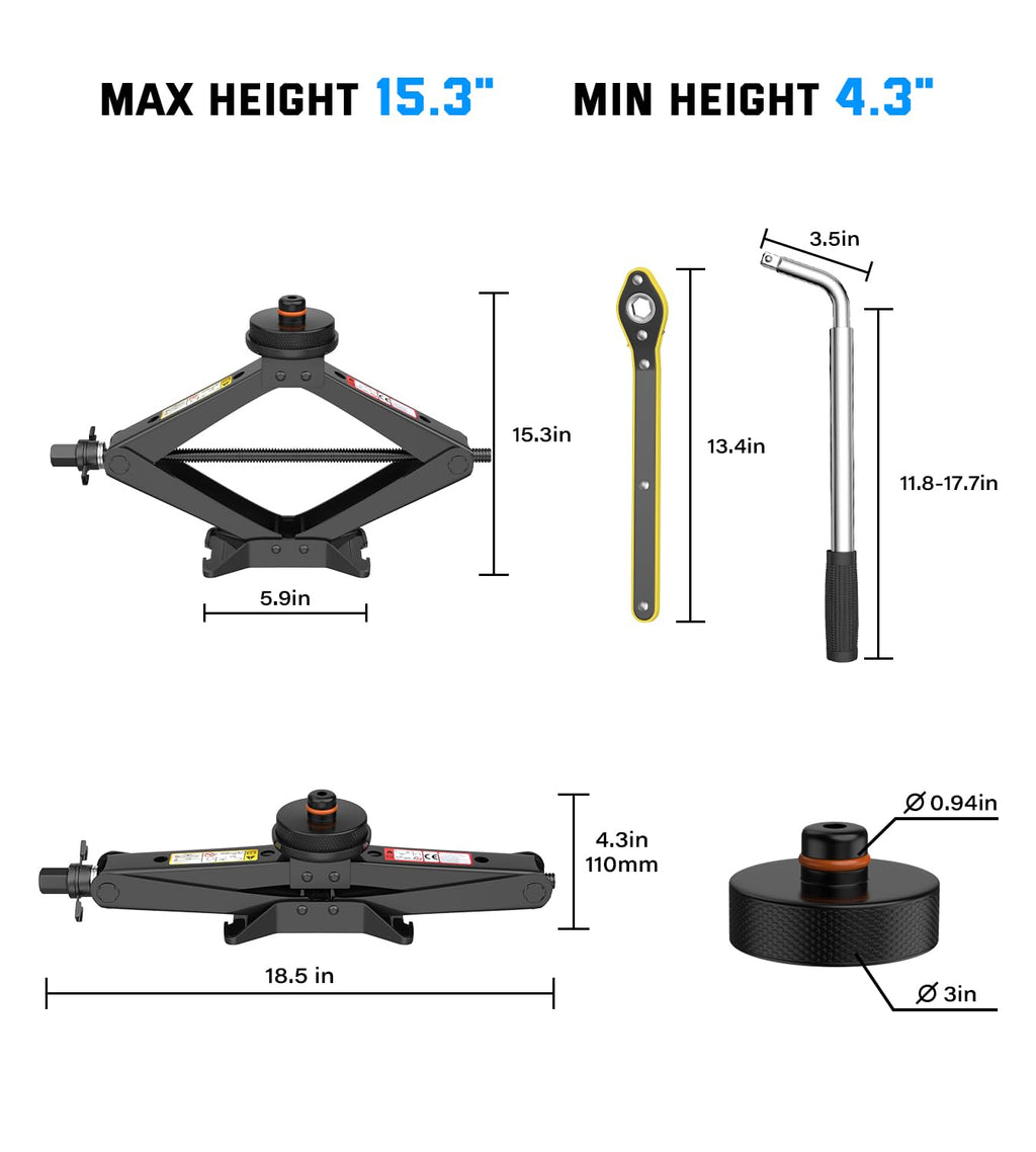 2.5 Ton Scissor Jack Kit I1015