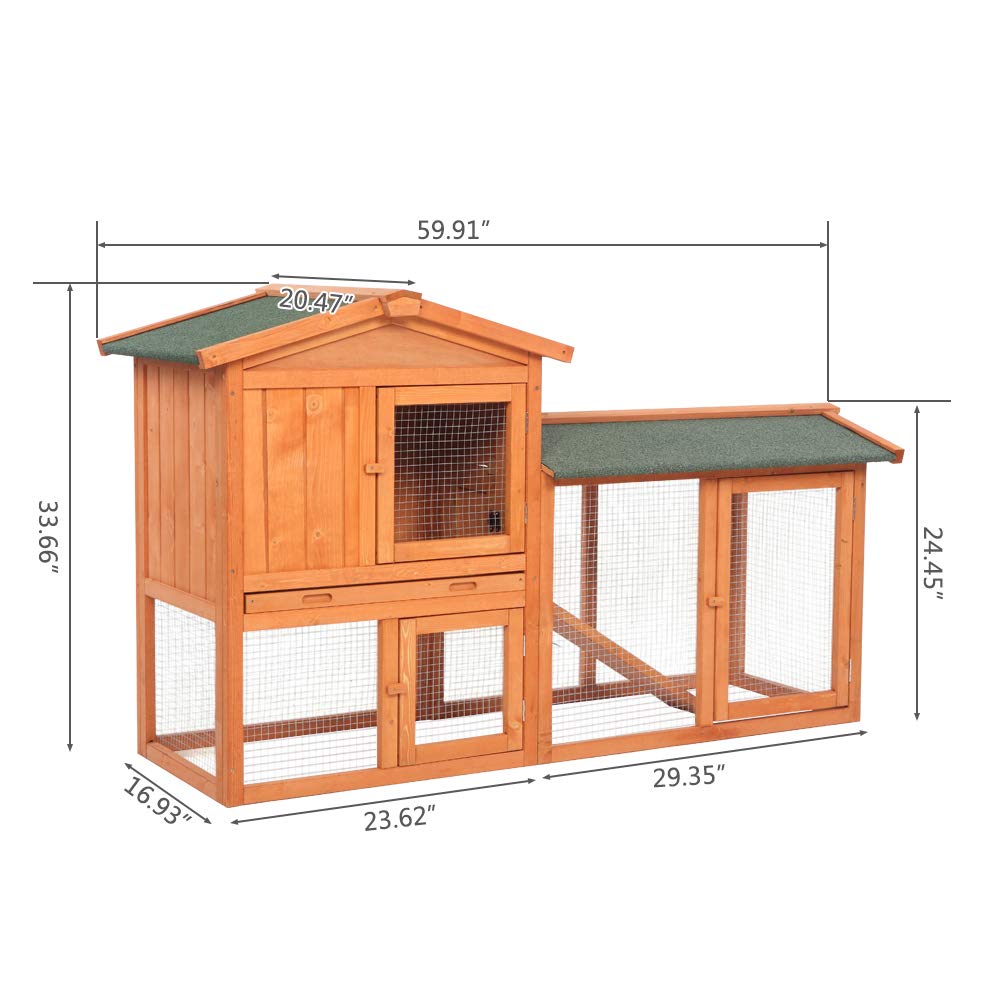Wooden Chicken Coop with Waterproof Roof and Nesting Box H898