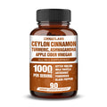 90 Vegan Capsules Ceylon Cinnamon Turmeric Apple Cider Vinegar Ashwagandha R578769