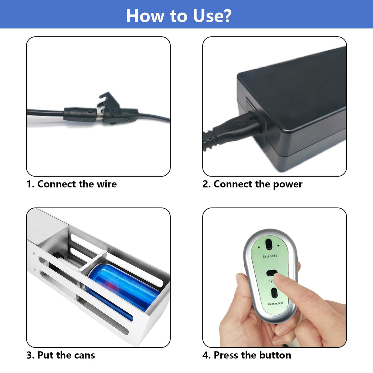Electric Can Crusher with Button Controller A8588