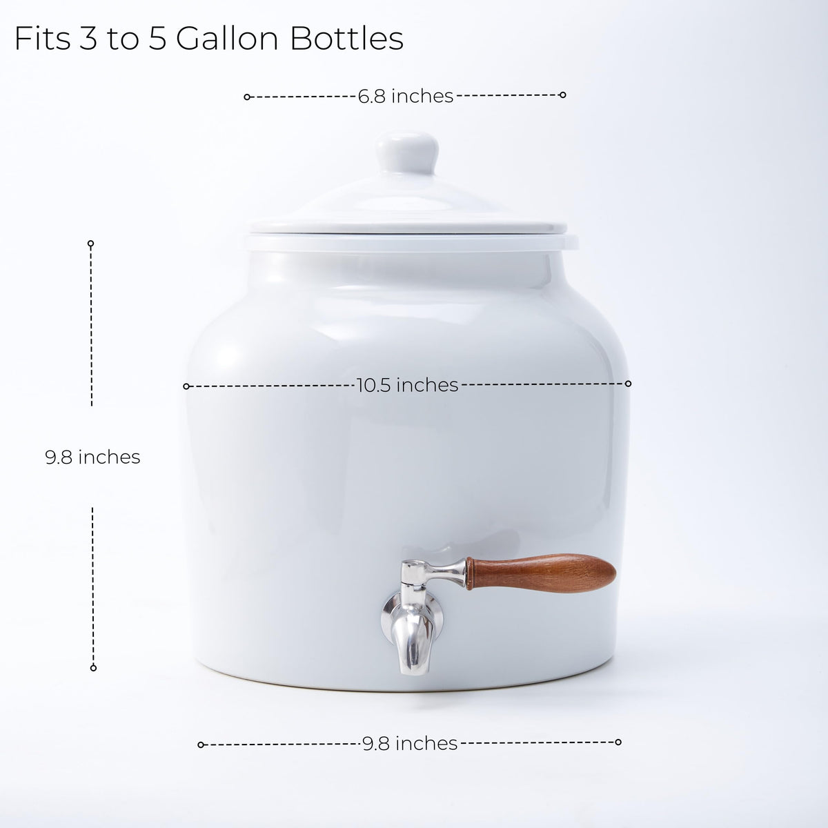 Ceramic Water Dispenser with Stainless Steel Faucet B6009