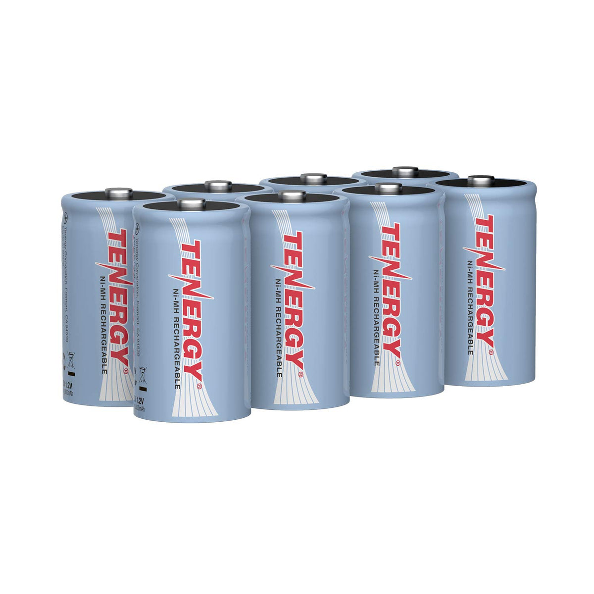 D Rechargeable Batteries 10000mAh NiMH 8-Pack I8360
