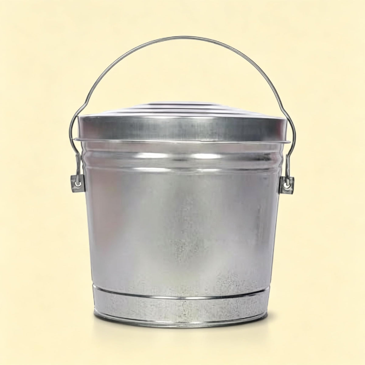 6 Gal Galvanized Steel Storage Can Locking Lid E444