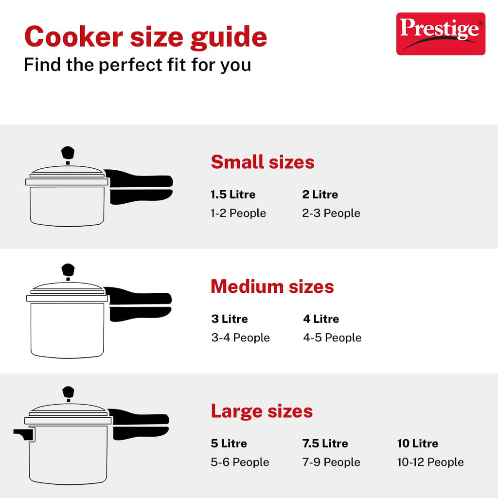 2L+3L+5L Aluminium Pressure Cooker Set with 2 Lids A99548