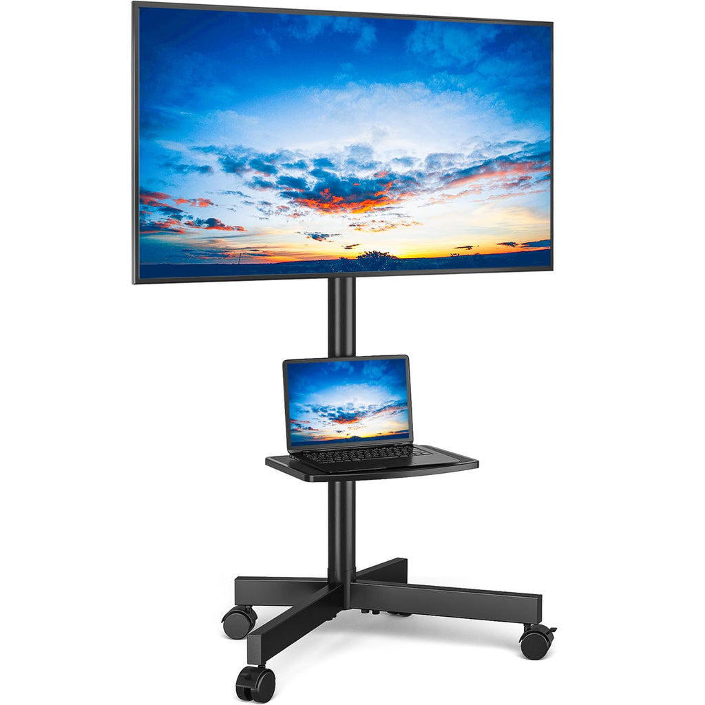 Mobile TV Stand for 23-65 Inch Flat Curved TVs Black P2362
