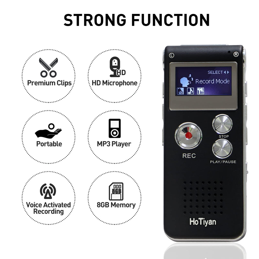8GB Voice Activated Digital Audio Recorder A798