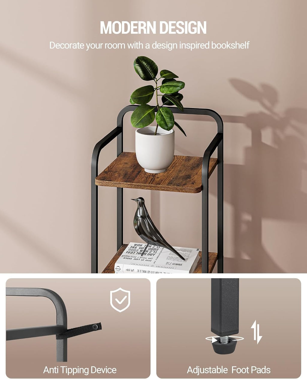 Narrow Industrial Bookcase G79139