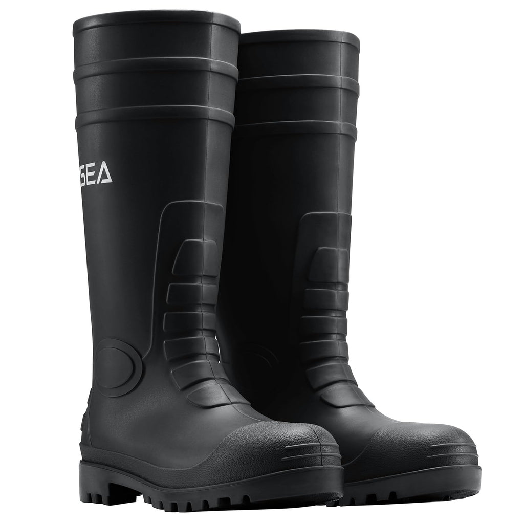 Men's Steel-Toe Waterproof Rubber Rain Boots R620