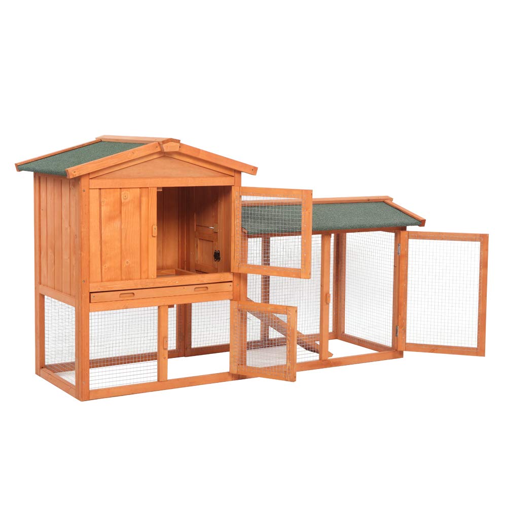 Wooden Chicken Coop with Waterproof Roof and Nesting Box H898