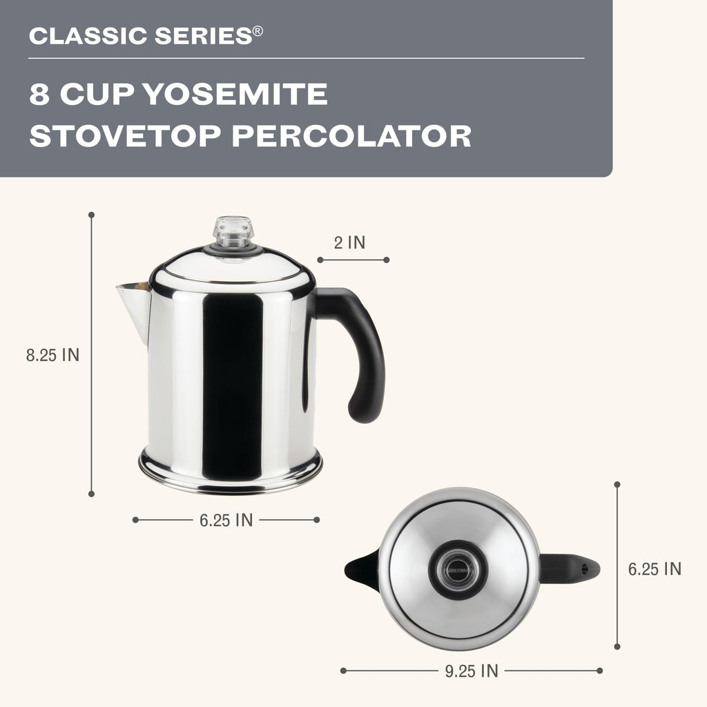 Stainless Steel 8-Cup Coffee Percolator K744956