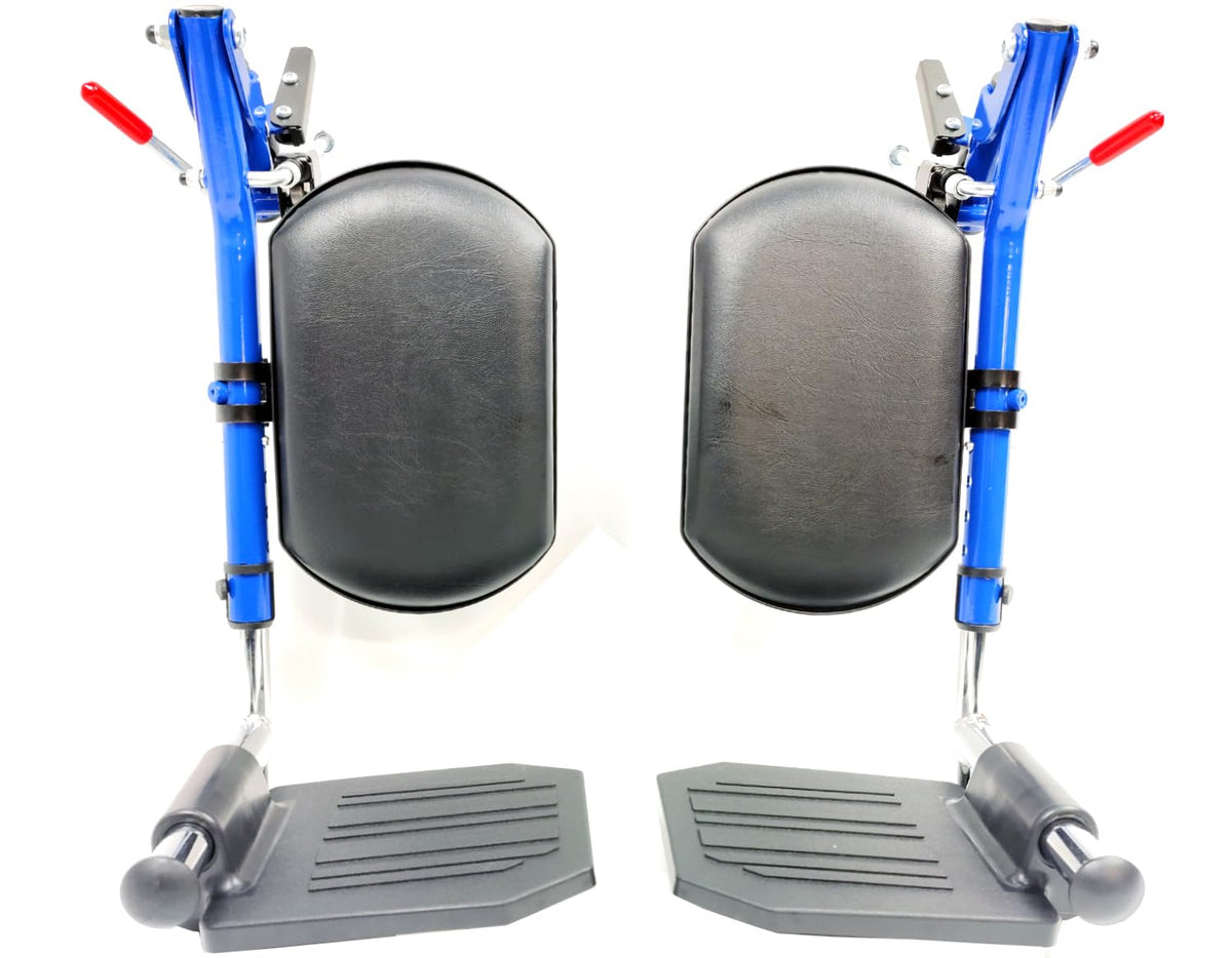 Blue Wheelchair Elevating Leg Rest with Padded Calf Pad M461