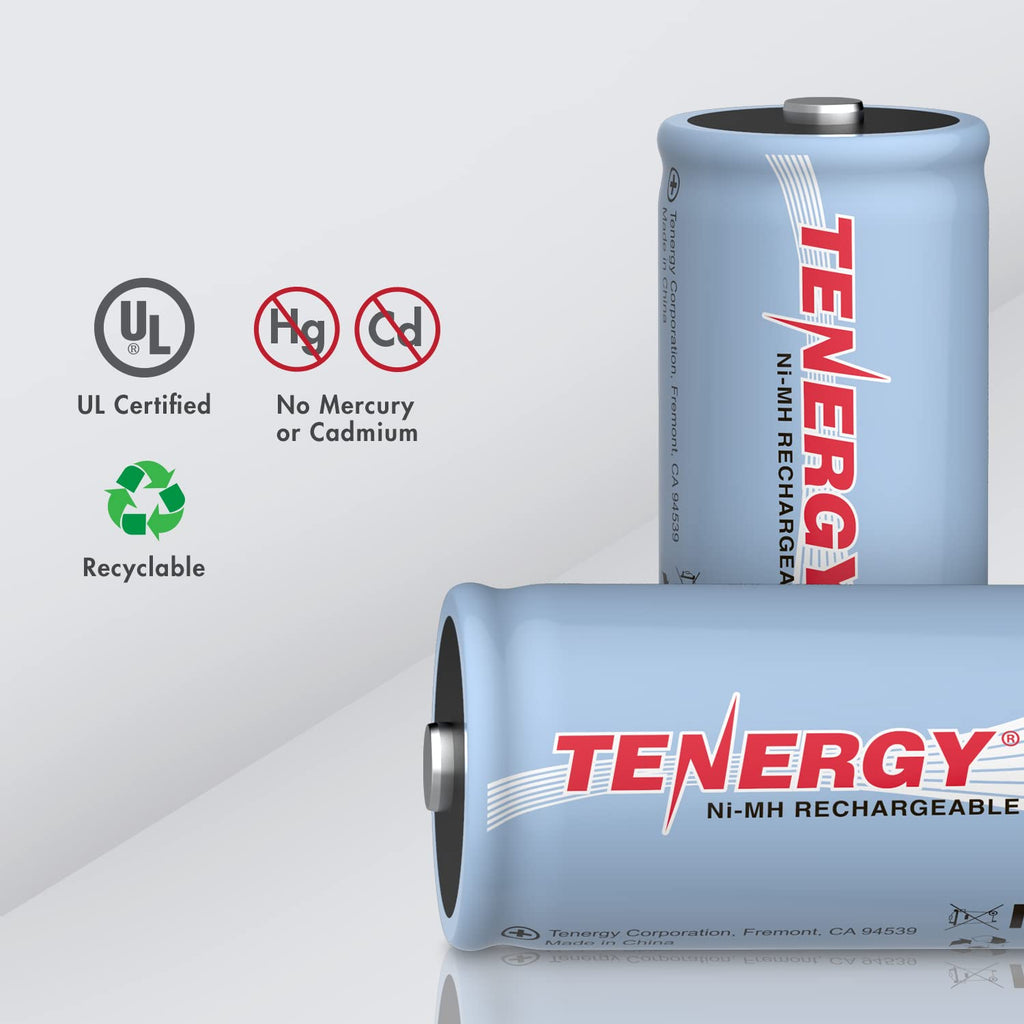D Rechargeable Batteries 10000mAh NiMH 8-Pack I8360