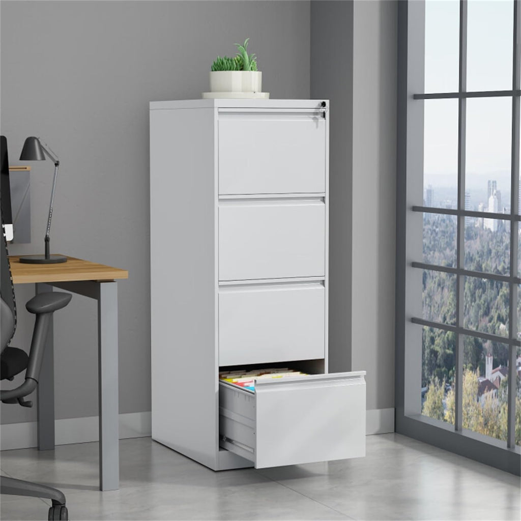 4 Drawer Vertical Metal File Cabinet with Lock F32962