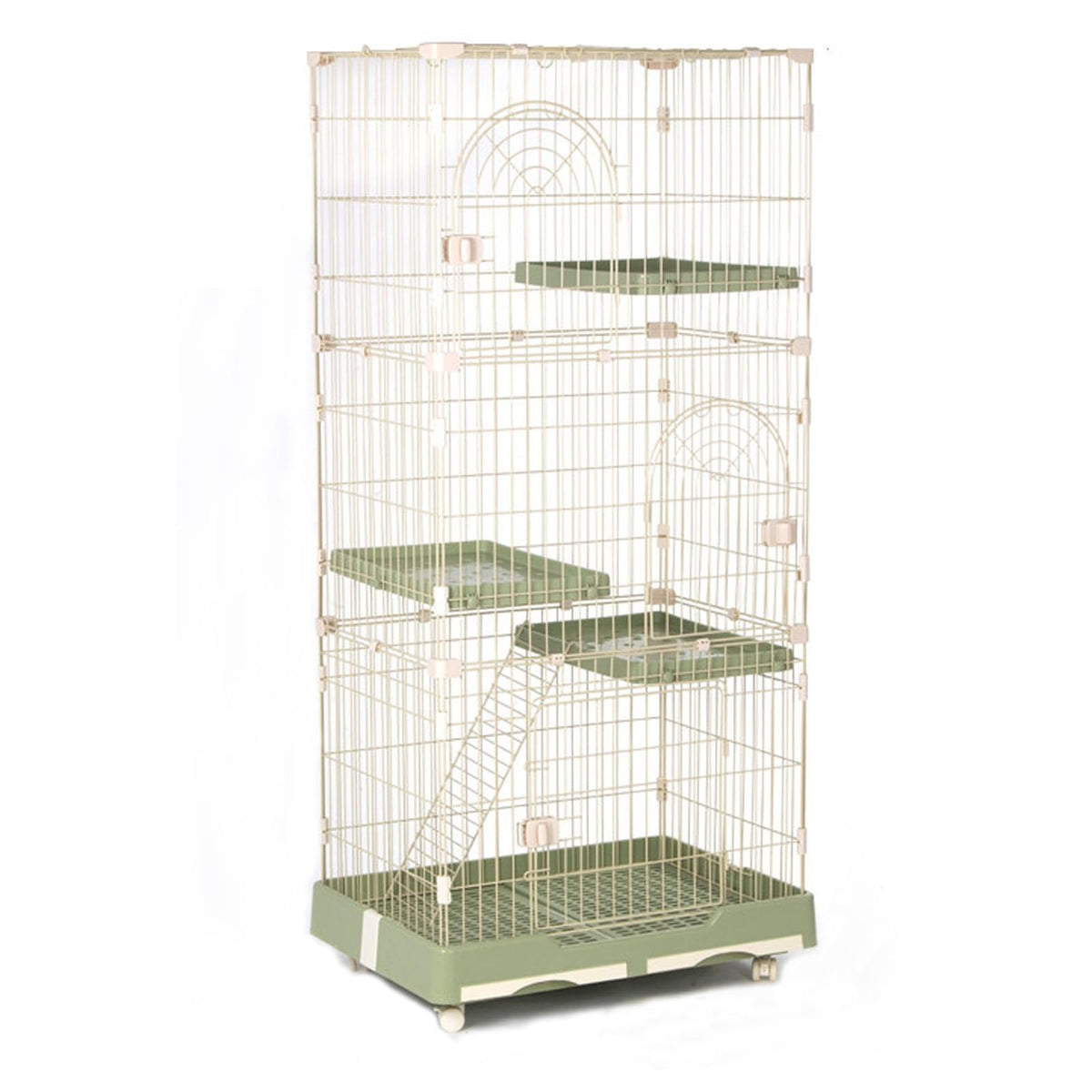 Foldable 4 Tier Detachable Cat Cage with Hammock I33566