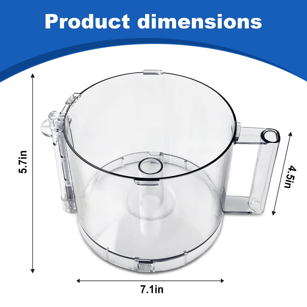 14-Cup Food Processor Working Bowl with 4 Locking Clips E634458