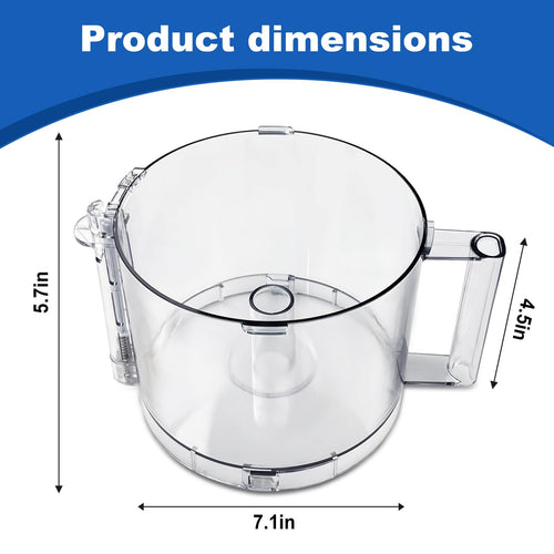 14-Cup Food Processor Working Bowl with 4 Locking Clips E634458