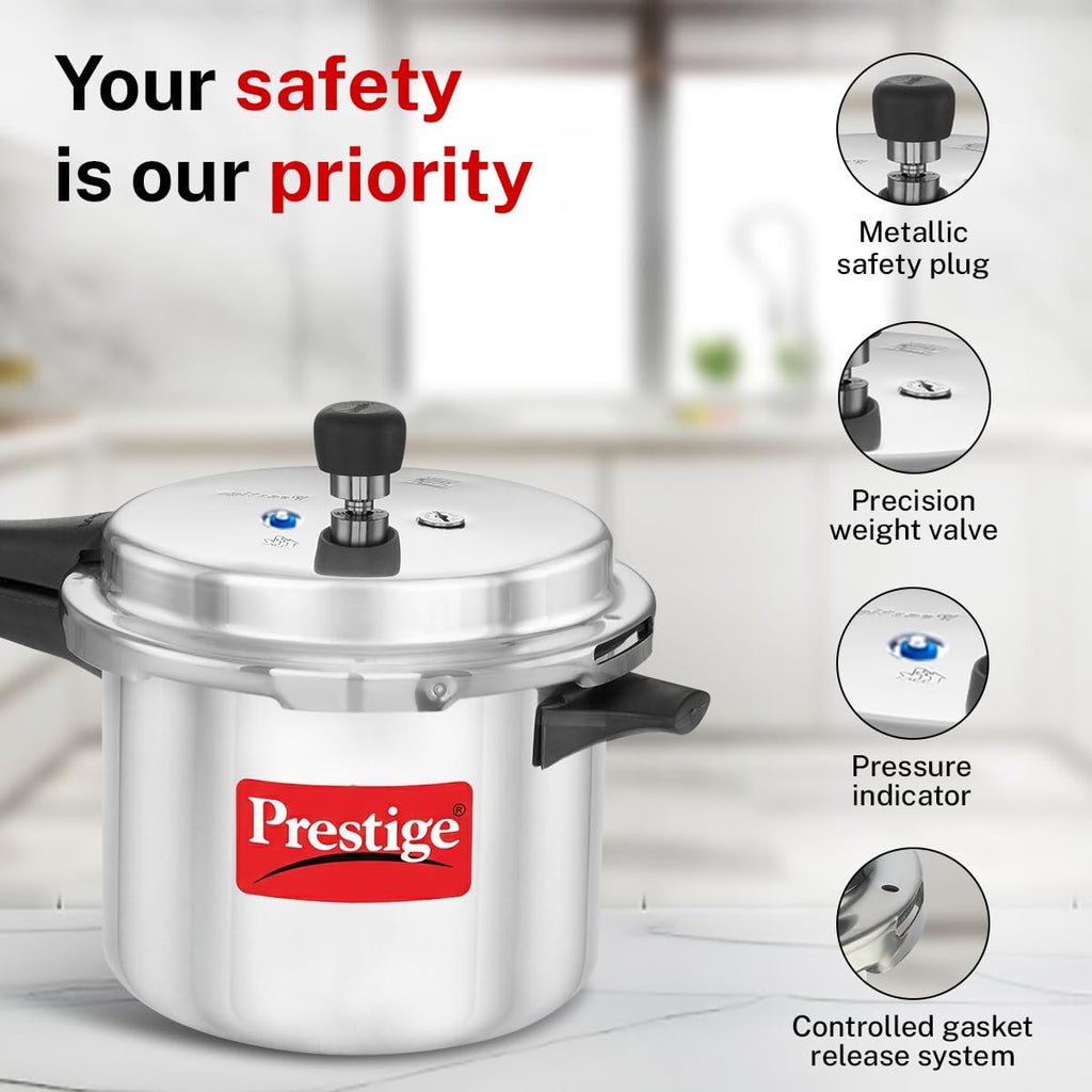 2L+3L+5L Aluminium Pressure Cooker Set with 2 Lids A99548