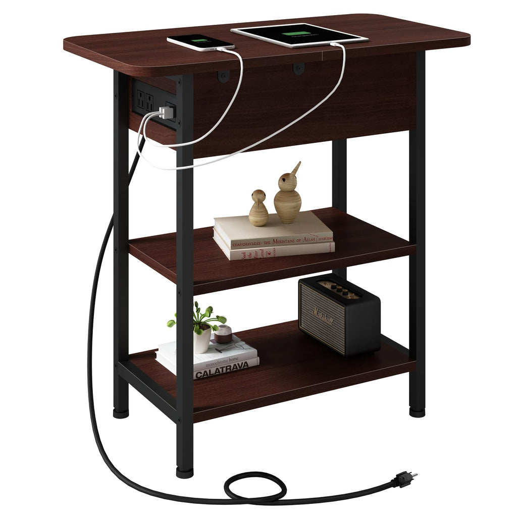 Narrow Side Table with Storage E5765