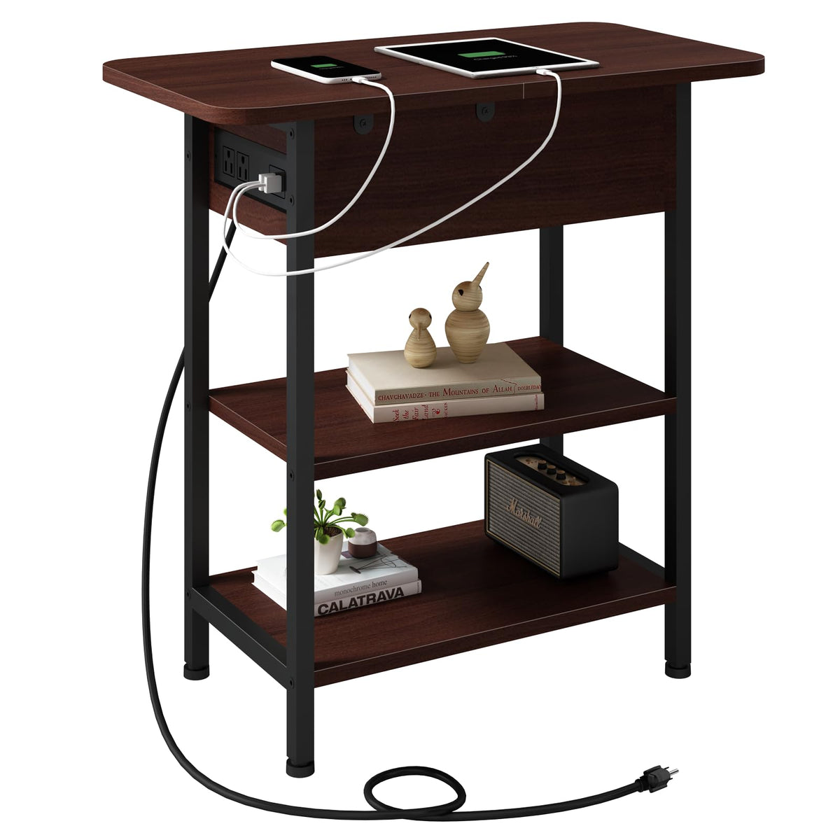 Narrow Side Table with Storage E5765