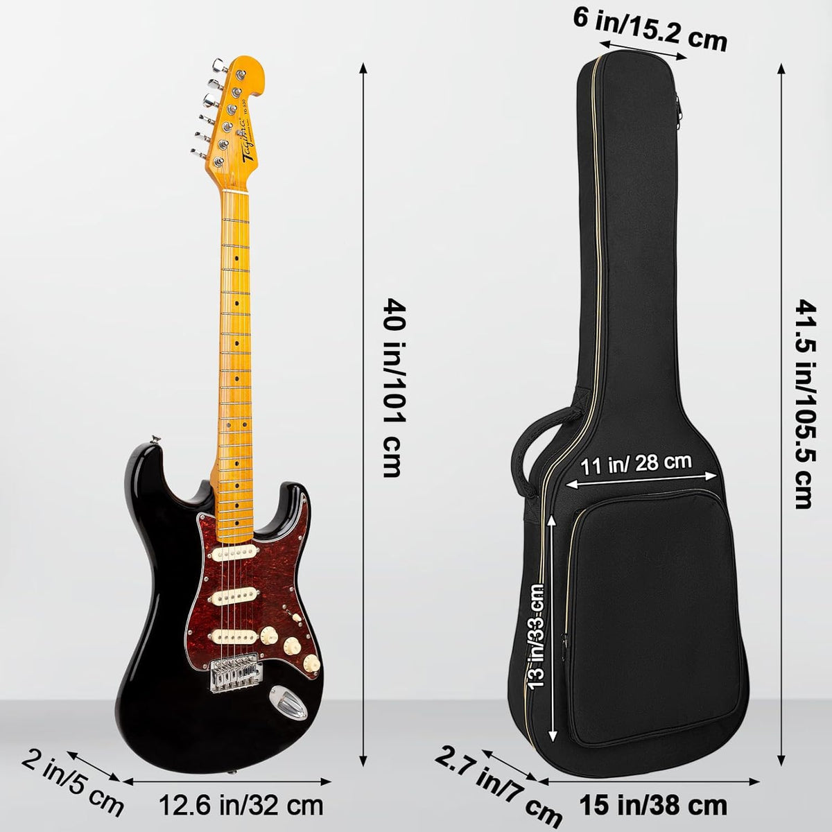 39 40 41 Inch Electric Guitar Bag Black Y7820