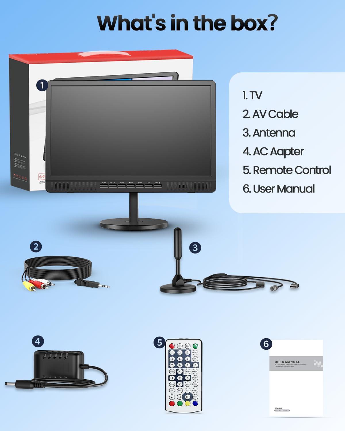 18.5" Portable TV with Antenna X2706