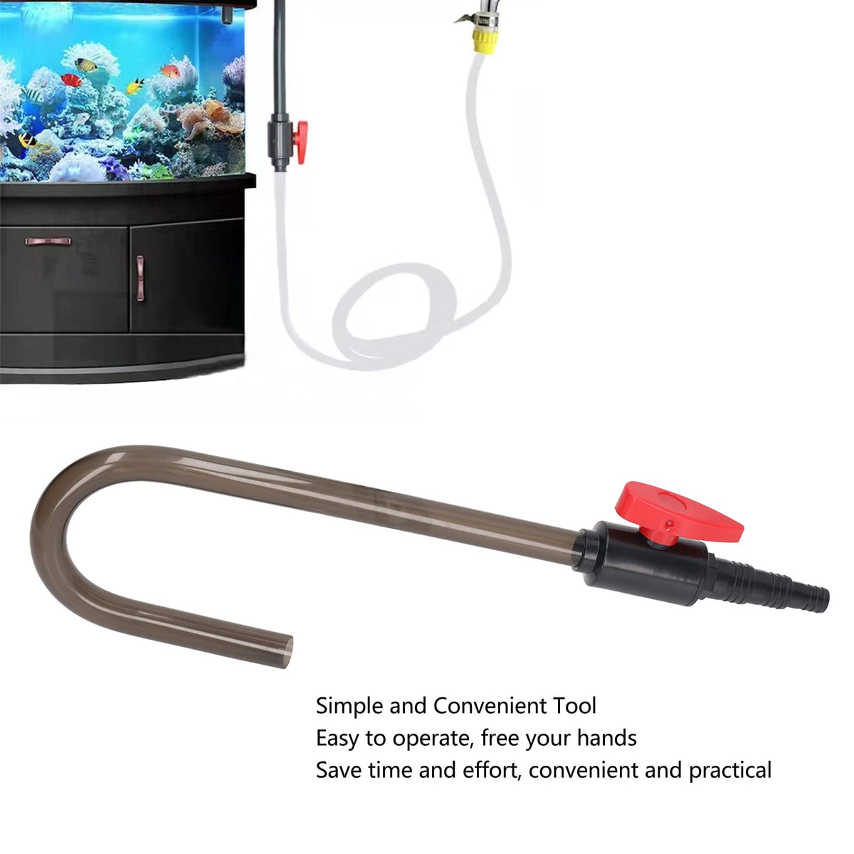 Aquarium Water Filler Tube Auto Top Off Refiller Pipe with Control Valve A581334