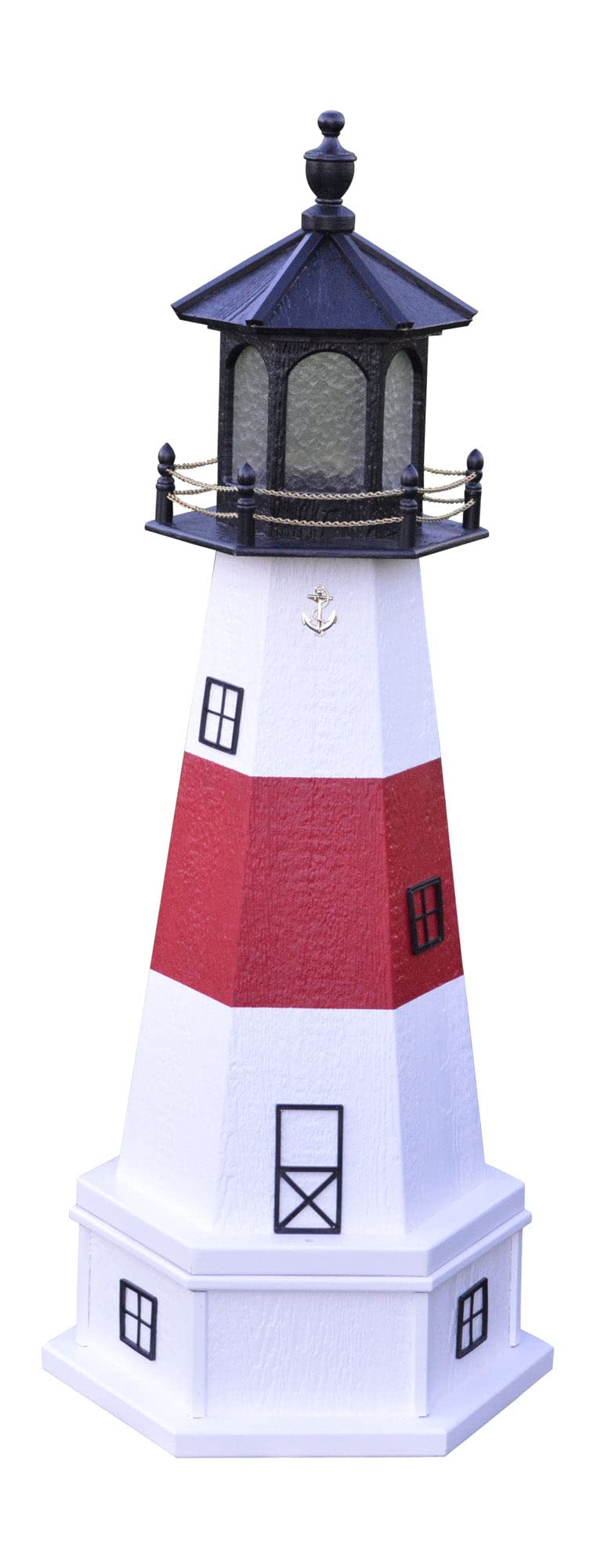 70" Tall Solar LED Outdoor Lighthouse with Base J406
