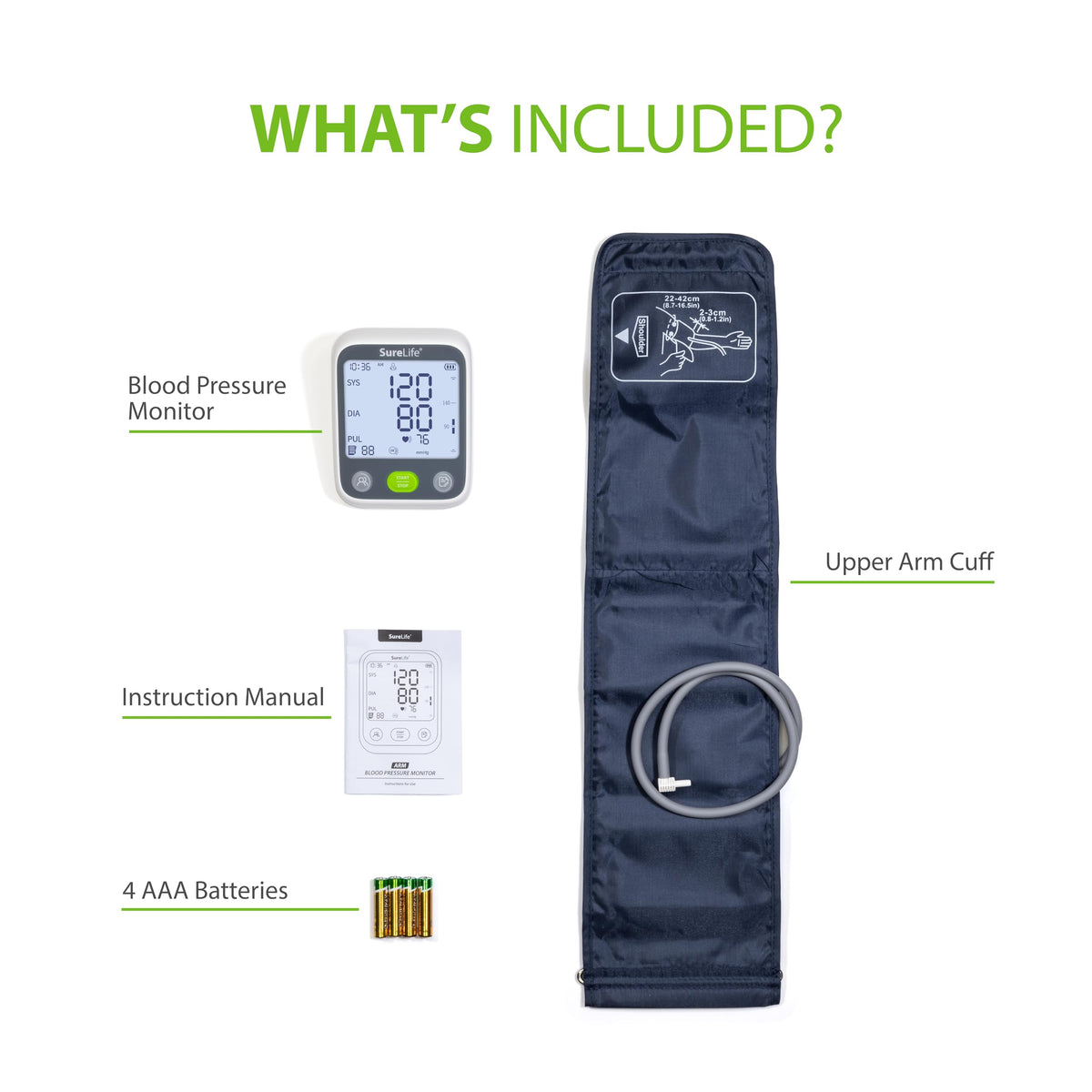 Upper Arm Blood Pressure Monitor with Arm Cuff P2765