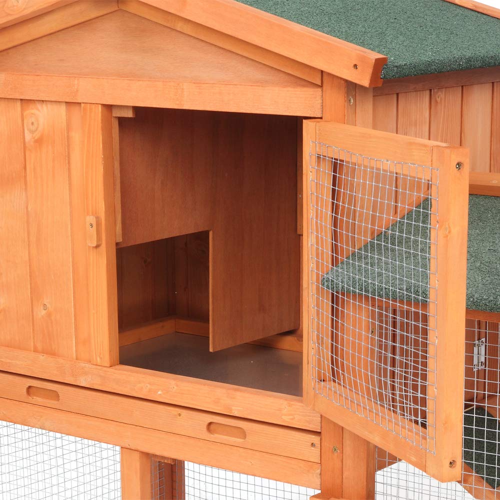 Wooden Chicken Coop with Waterproof Roof and Nesting Box H898