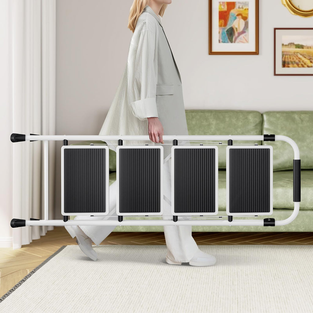 4 Step Folding Step Stool with Anti-Slip Wide Pedal V388500