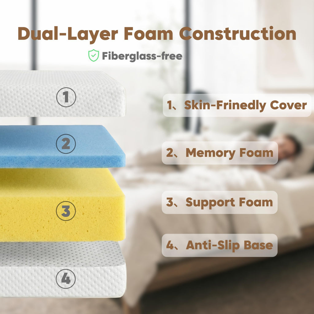 6 Inch Memory Foam Twin Mattress W424662