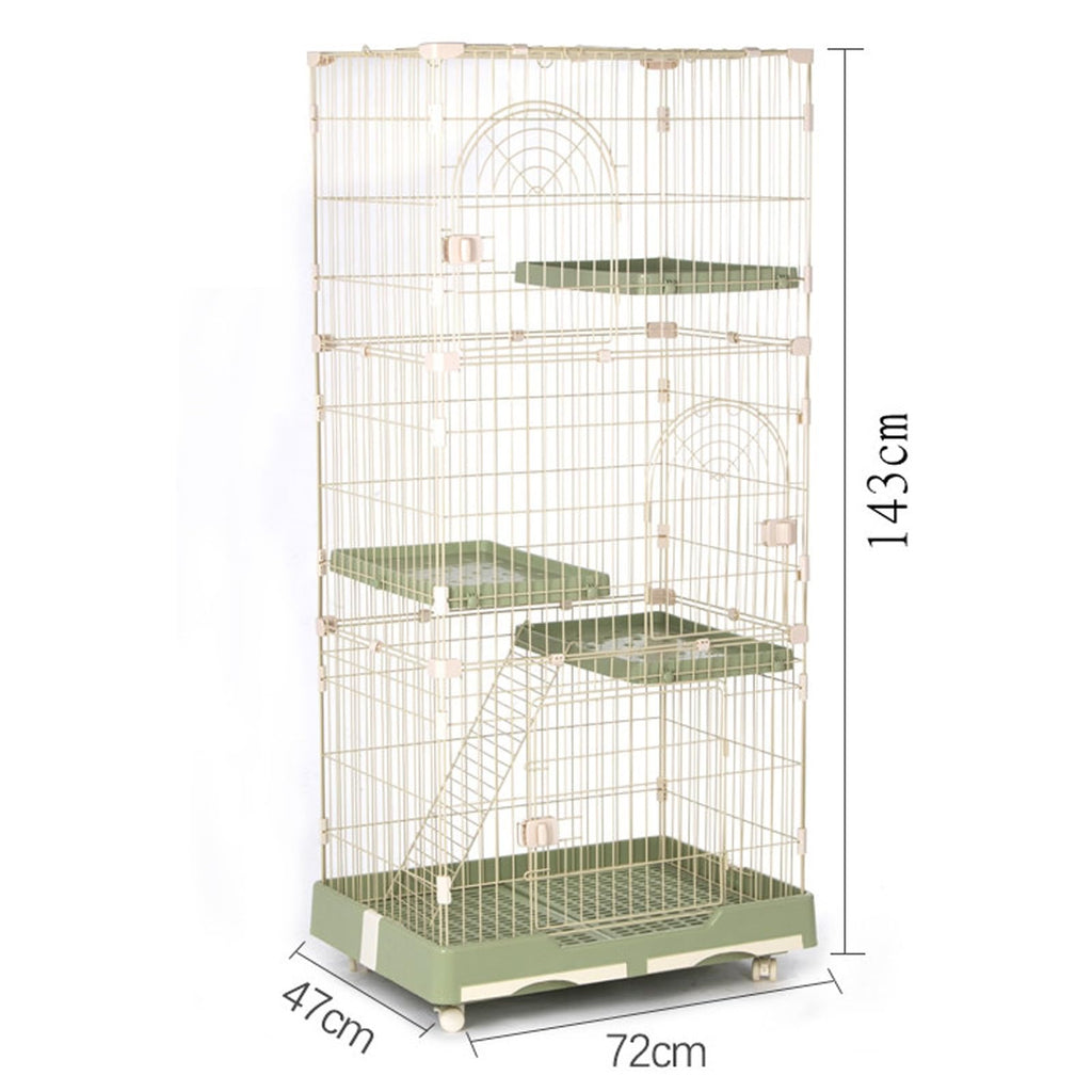 Foldable 4 Tier Detachable Cat Cage with Hammock I33566