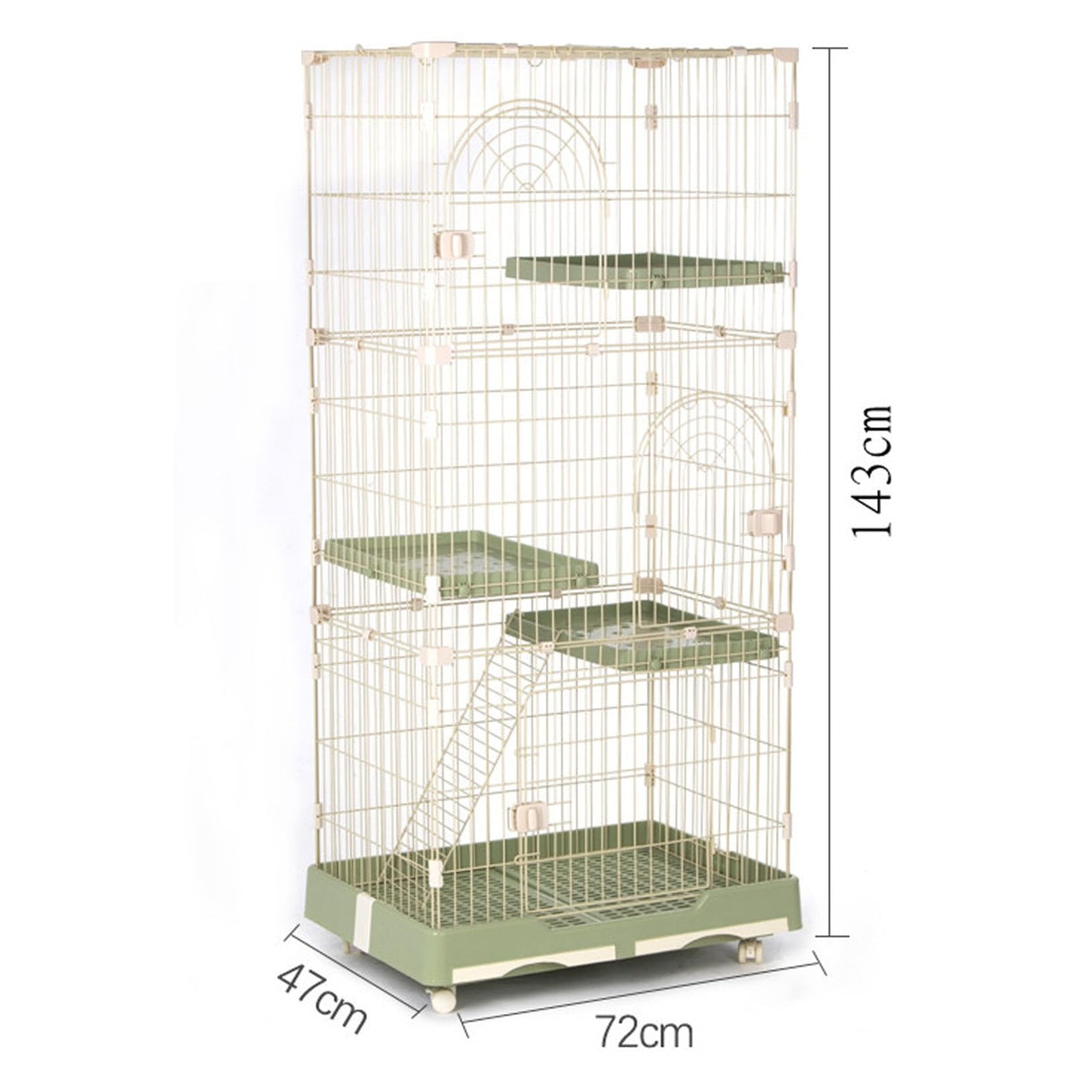 Foldable 4 Tier Detachable Cat Cage with Hammock I33566