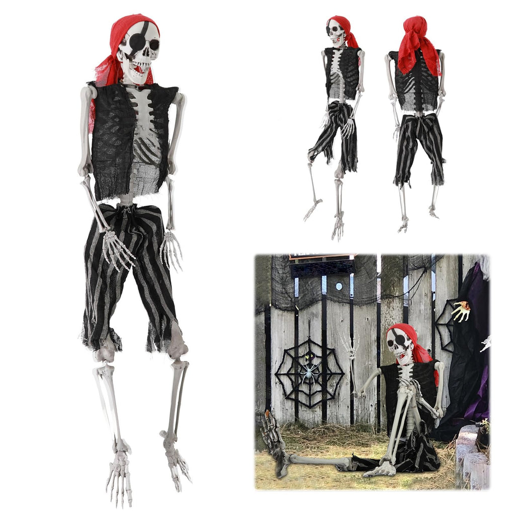 5.4Ft Poseable Skeleton with Movable Joints X200
