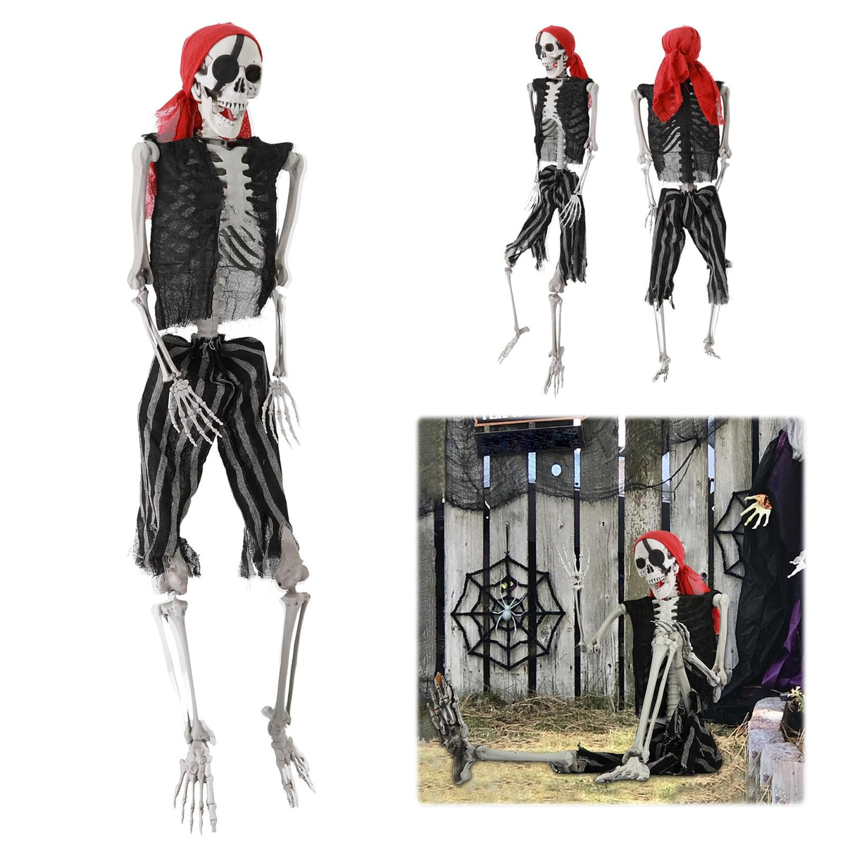 5.4Ft Poseable Skeleton with Movable Joints X200
