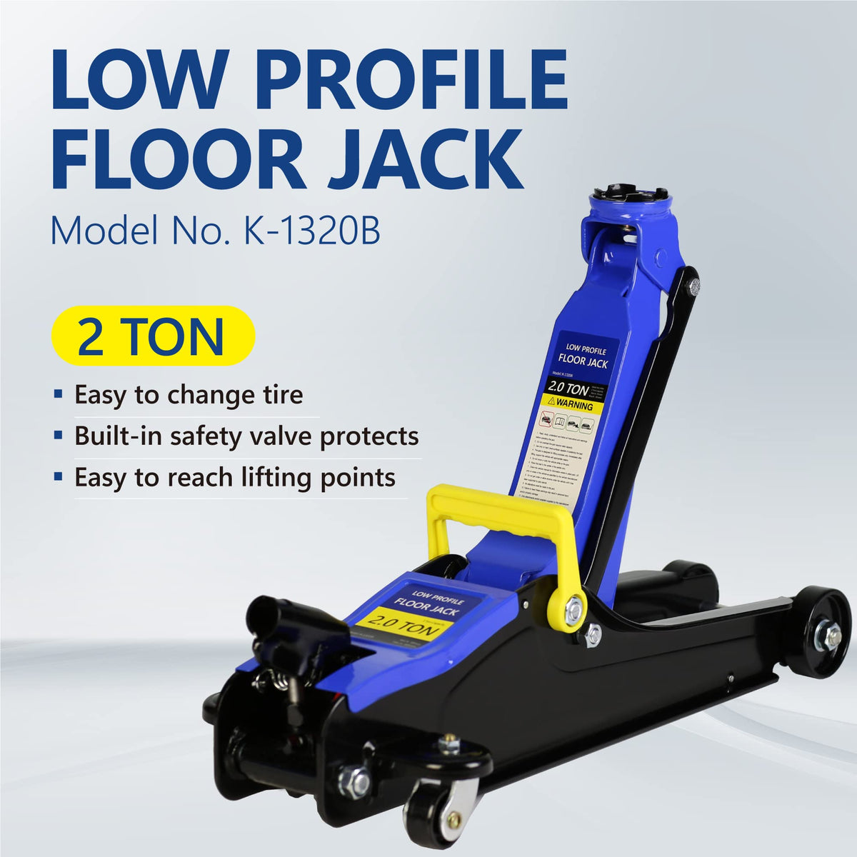 Low Profile Steel Floor Jack, 4000 lb X2673