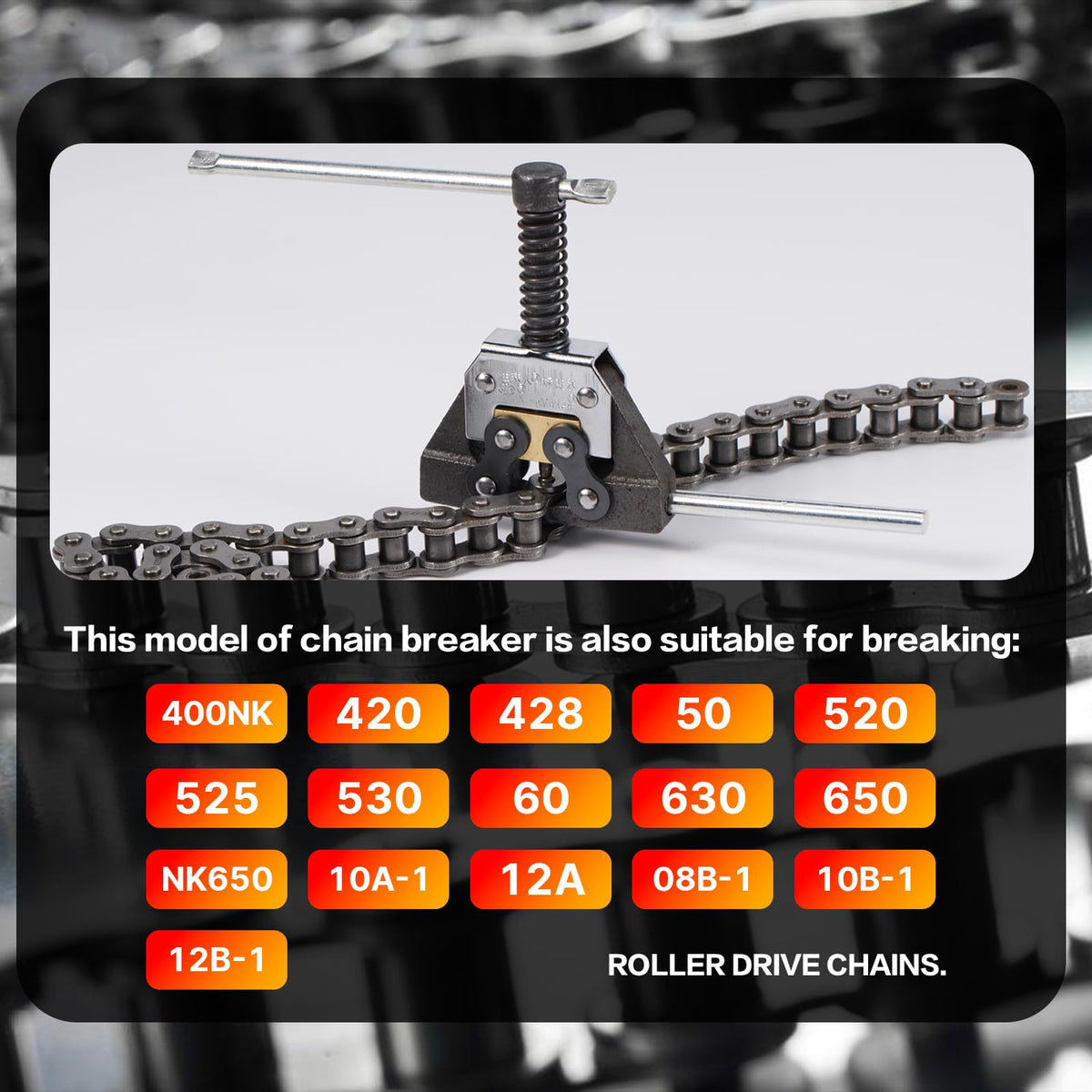 Roller Chain Detacher Tool for 420 428 520 525 530 630 Chain O823