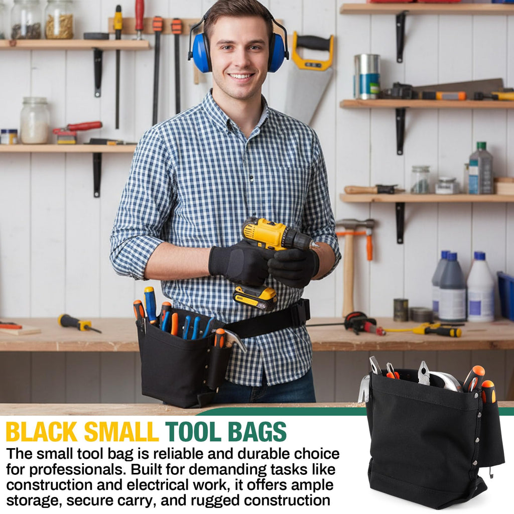 Tool Bag with Bull Pin Loops & Tunnel Connection, 5" x 10" x 9" N2465