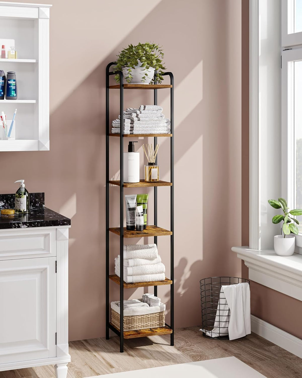 Narrow Industrial Bookcase G79139