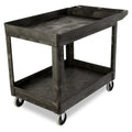 2-Shelf Utility Service Cart, Black, 500 lbs. Capacity X564839